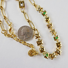 R J Graziano Necklace Multi Color Faux Gemstone Gold Tone Fashion Pink Blue Red