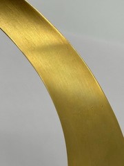 Vintage Milor Italy Brushed Textured Bronze Collar Torque Choker Necklace Signed