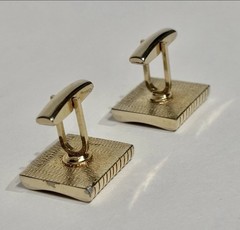 Lot of 4 Assorted Vintage Gold Tone Bullet Back Cufflinks and Tie Tack