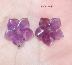 VINTAGE AMETHYST FLOWER JACKETS FOR EARRINGS USE WITH ANY STUDS