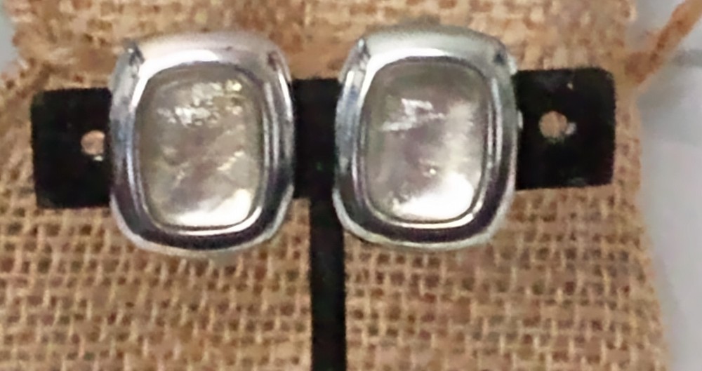 Vintage Francesca Romana Clip Earrings Signed Italian-Brazilian 80’s Designer!