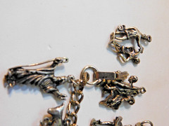 Vintage Ten Commandments Charm Bracelet | 10 Religious Charms | Moses Bible