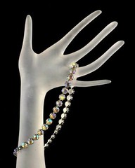 WEISS Necklace Choker AB Rhinestone Signed Wedding Party Bride Vtg Jewelry Gift