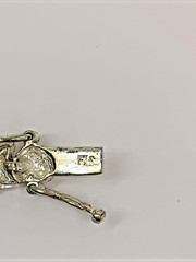 Vintage FAS 925 Sterling Silver Hearts and Kisses Bracelet 7″ 13.5g