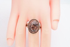 Vintage Sterling Silver 925 Rutilated Quartz Ring Size 8.75
