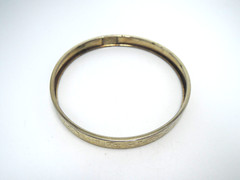 Gold Tone Etched Bangle Bracelet, 1970-’80s