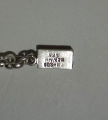 80s Vintage Silver Rolo Link Bracelet Box Lock TM Mexico 925 stamped 9.25″ •7mm