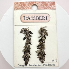 Vintage Y2k Laliberi Relic Bronze Cascading Leaf Dangle Findings Jewelry Making