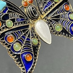 Metropolitan Museum Art Butterfly Cleo Brooch Sterling Silver 3.25″ MMA 1992