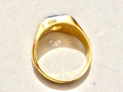 RARE 14k K YELLOW GOLD FILLED NEW OLD STOCK 70’S SIZE 12.75 SOLITAIRE RING