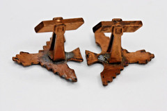 Blue Enamel on Copper Thunderbird Eagle Bird Cufflinks MCM