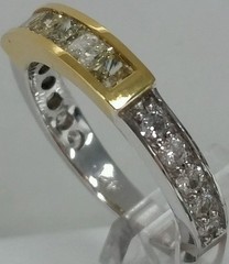 14k white gold natural yellow diamonds 0.78ct G color SI1 fine jewelry wedding