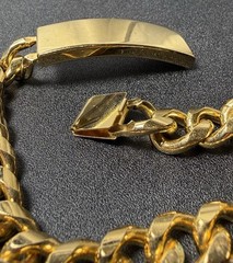Engravable ID Bracelet SPEIDEL USA Gold Tone 8.5″ Link Bracelet No Box