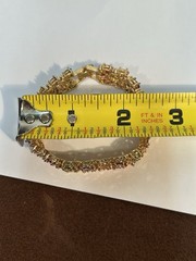 Vintage Ross-Simons Gold Tone Multi Gemstone Bracelet
