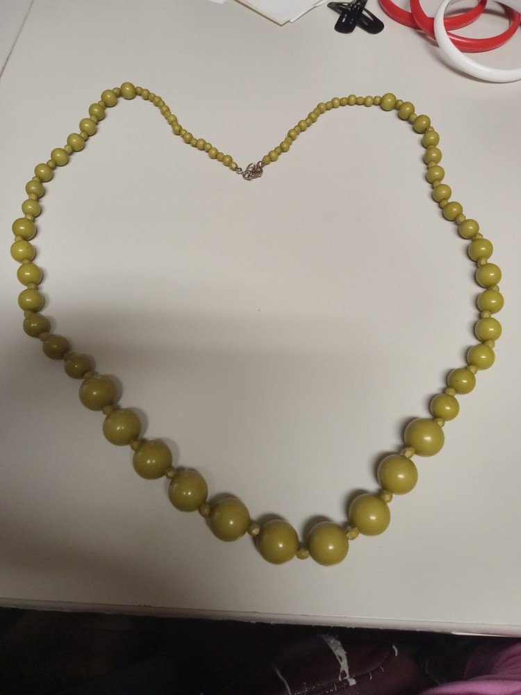 17 Inches Butterscotch Bakelite Beaded necklace Long Tested