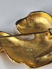 Metropolitan Museum of Art MMA Gold Washed Brass Scythian Lion Brooch Pin 1970s