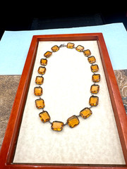 Antique fine Art Nouveau Lady locket jewelry lot Lg cameo Art Deco necklace doll