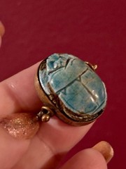 Aunt Elza Large Scarab Egyptian Ring Magical Strega Fortune Teller Heirloom