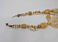 Vintage Lucille Gauthier Chunky Bib Necklace Multi Strand OOAK Boho 1970s 1980s