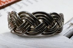 Vintage Woven Ring Sterling Silver 925 Band Size 12 Men Woman Jewelry 🖤