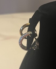 Givenchy Vintage Crystal Hoop Earrings + COA