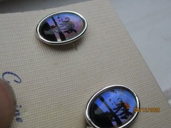 GENUINE BUFFALO WINGS BY HOFFMAN EARRING SET VINTAGE SCREW ON STYLE