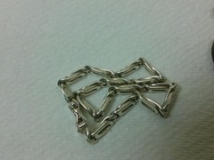 VTG 950 Sterling Silver Anchor Mariner Dbl Linked Chain Tennis Bracelet 8 1/8″