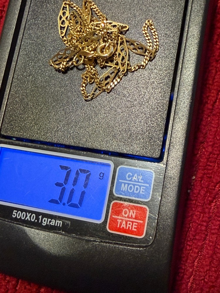 Vintage SOLID 14KT Gold Stamped 18″ Necklace Chain 3 Grams