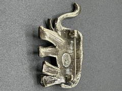 Hobe Tusked Silver Tone Elephant Brooch