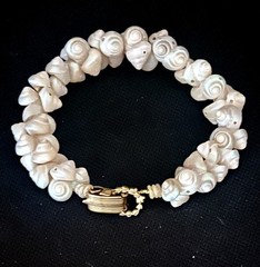 Vintage Iridescent Aboriginal Trochus Shell Necklace, Headpiece or Bracelet