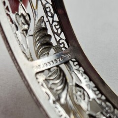 Art Deco Bangle Filigree Design with Mose Agate 1933 J.J. White Mfg. [7911]