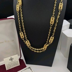Camrose & Kross Jackie Kennedy Replica Necklace Gold Tone Crystal Box COA