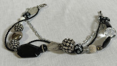 Chunky 80s Statement Necklace Glass Metal & Plastic Beads
