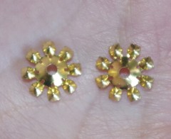 VINTAGE GORGEOUS 12MM CZ SEED FLOWER JACKETS FOR EARRINGS USE W ANY STUDS