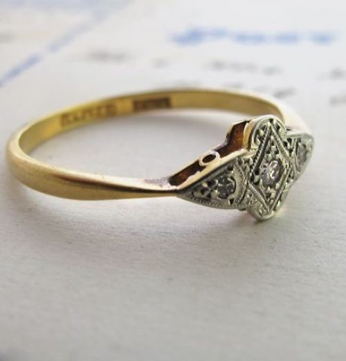 Art Deco Lab Created Diamond Vintage Style Wedding in 925 Sterling Silver Ring