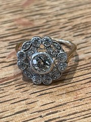 Vintage Style Edwardian Lab Created Diamond In 925 Sterling Silver Gifted Ring