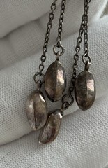 Vintage 925 Sterling Silver Dangling Earrings with a Chain Link Design 2.5in