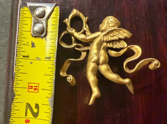 Signed MMA Vintage Gold Tone Cherub Brooch or Pendant Metropolitan Museum of Art