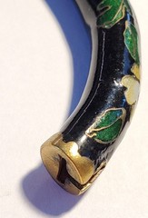 Vintage Asian Cloisonne Collection, 21 in. Necklace, Hinged Bracelet & Earrings