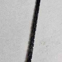 Vintage-Style Black Beaded Lariat Necklace Long Clasp Free Intricate Tassel Ends