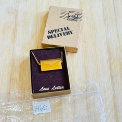 Special Delivery Envelope Love Letter Necklace VTG Sweetheart Retro Gold Tone