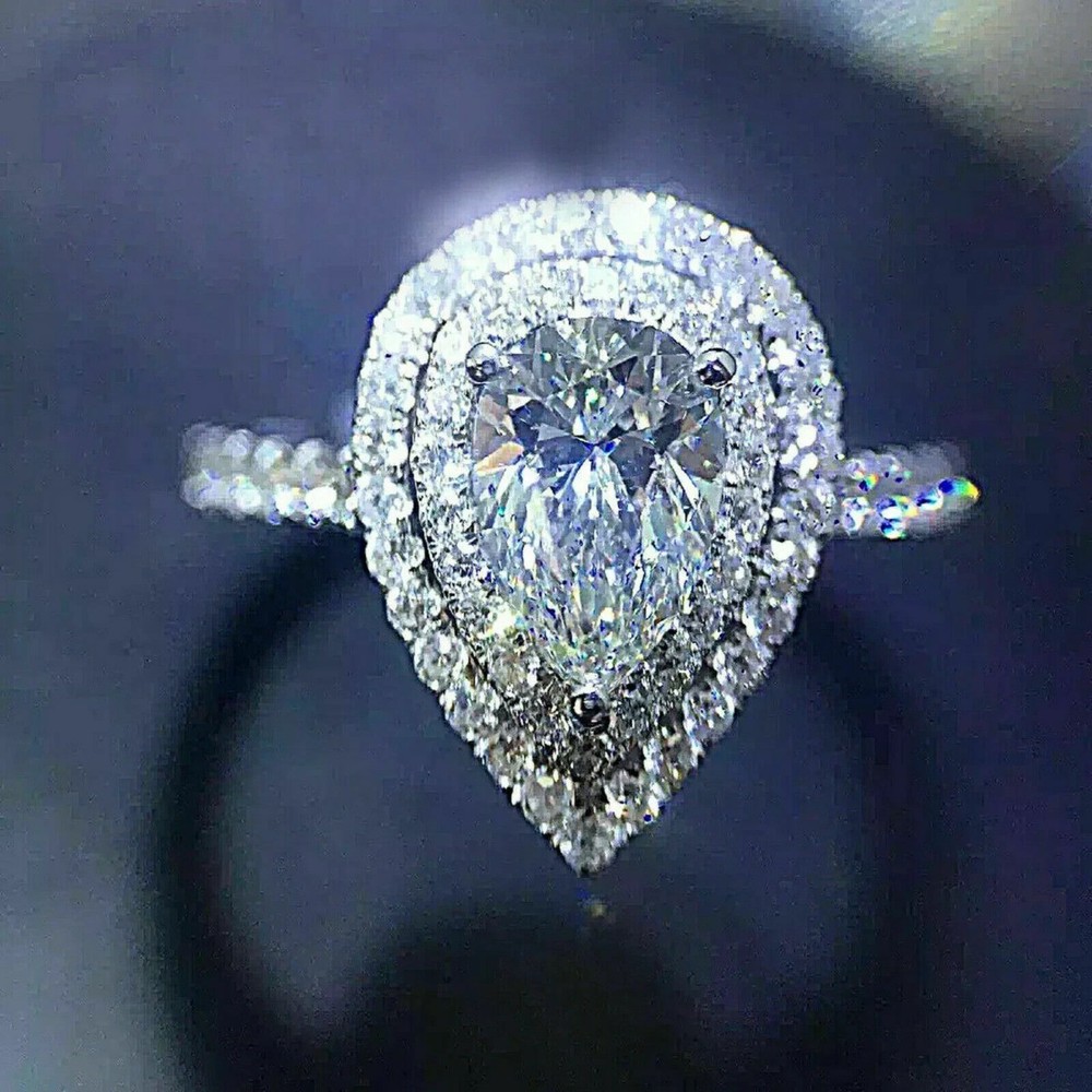 Art Deco 2.30 Ct White Diamond Antique Vintage Wedding Ring 925 Sterling Silver