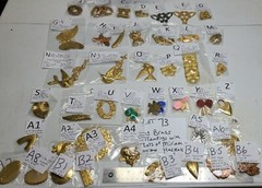 Vtg Lot #73 Miriam Haskell Stamping Findings Jewelry Design Craft Turtle Bug bow