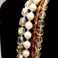 Vintage multi-strand necklace with matching earrings