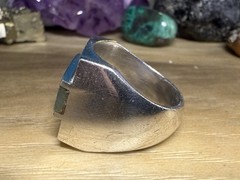 HEAVY! VTG Taxco MEXICO Eagle Mark 3* Sterling Serpentine Ring Sz9.5 AN726-31 TE