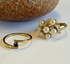 Vintage Avon Ring Lot of 6 from the 70’s 80’s Various Adjustable Sizes see photo