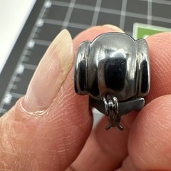 Suzanne Somers Silver 925 Chunky/Huggie Hoop Earrings in a Gun-Metal Grey Color