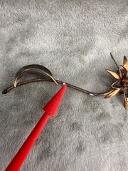 Vintage Copper Flower Brooch READ