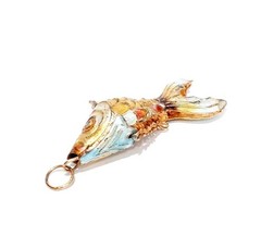 Vintage Closionne Articulated Fish Pendant Multi Color SEE DESCRIPTION Free Ship