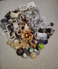 Jewelry Lot C. Some new, Some pre-owned & wearable, mostly craft, repair.